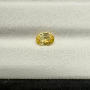 ไพลินสีเหลืองอุ่นตามธรรมชาติอัญมณีทรงไข่1.00ct หลวมสำหรับทำเครื่องประดับผลิตจากศรีลังกา - Product Image 4