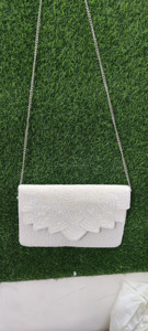 Bolso de hombro bohemio de diseñador para mujer, bolso de mano de algodón hecho a mano, detalle de cuentas, cremallera, compras nocturnas indias geométricas - Product Image 6