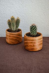 Macetas de madera creativas de pueblo, macetas de corteza de abeto y maceta Wishing Well para decoración de jardín y patio trasero - Product Image 5