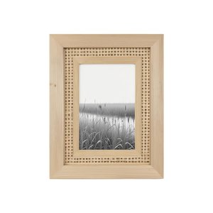 Mejor Venta de tamaño personalizado 4x6 patrón de tejido de ratán de madera marco de fotos de mesa 9,5 \ "X 7,5 \" accesorio de decoración del hogar - Product Image 6