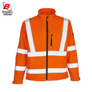 Chaqueta Softshell impermeable de alta visibilidad para hombre, reflectante de alta visibilidad, hecha de nailon duradero, chaqueta de seguridad de poliéster - Product Image 2