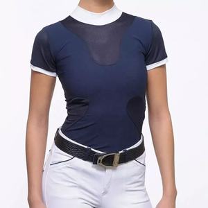 Vêtements équestres OEM de qualité supérieure, chemises équestres personnalisées à manches courtes, couche de Base d'équitation pour femmes - Product Image 2