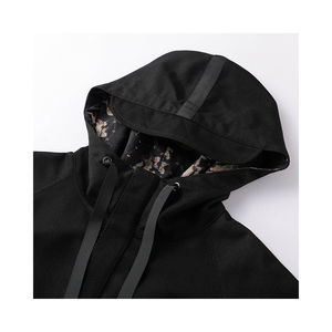 Nueva ropa de calle personalizada Satin Inside Tech Fleece Color Block Tallas grandes Hombres Sudaderas con capucha - Product Image 6