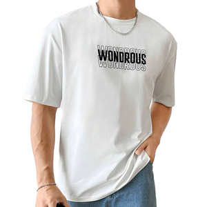 T-shirt Homme Personnalisé Haut de Gamme à Épaules Tombantes, Coton Lourd 100% Coton, Style Streetwear Oversize de Luxe pour Hommes - Product Image 1