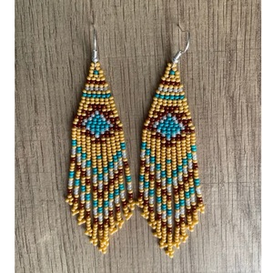 Pendientes Festivos de Estilo Bohemio para Mujer, Especial de Navidad, Joyería de Cuentas de Vidrio Tejidas a Mano para Bodas y Aniversarios - Product Image 3