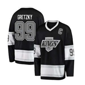 Jersey de Hockey sobre Hielo Personalizado, Uniforme de Equipo Negro, Nombre y Número Personalizados, Detalles Cosidos Profesionalmente, Ropa Deportiva Transpirable - Product Image 4