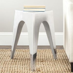 Weather Resistant Aluminum <b>Side</b> <b>Table</b> Crafted for <b>Outdoor</b> Use Providing a Sturdy Surface for Drinks or Decor Accents - Product Image 6