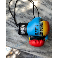Londres Mini gants de boxe porte-clés en cuir PU porte-clés personnalisé accessoire d'entraînement de remise en forme élégant Logo Durable personnalisation
