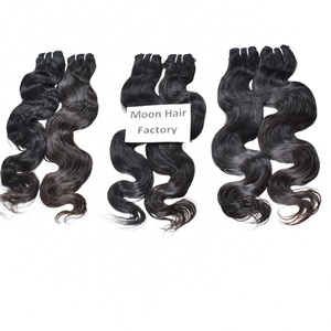 Producto al por mayor de calidad de exportación india, 1 paquete de extensiones Bodywave, textura suave y sedosa, largo para cabello humano disponible para la venta - Product Image 1