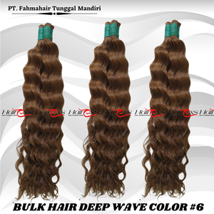 Paquetes de cabello Remy alineados con cutícula de cabello humano seleccionado puro Extensiones de ondas profundas suaves en Color de trama Brunette Genius - Product Image 6