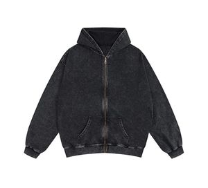 Básico algodón mezclado Nuevo estilo Logotipo personalizado Impreso bordado cremallera sudaderas con capucha Ropa de hombre cremallera Sudadera con capucha - Product Image 1
