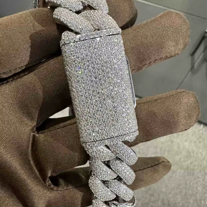 VVS Moissanite 925 Sterling Silver <b>Bracelet</b> 20MM 8 Inches Fashionable Bangles <b>for</b> <b>Women</b> - Product Image 1