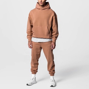 2024 hommes haute qualité coton pull à capuche tissu épais personnalisé goutte épaule polaire surdimensionné en relief impression 3D à capuche - Product Image 4