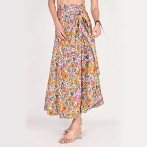 Elegant <b>Long</b> Length and Versatile Style Women's Sari Reversible Wrap <b>Skirt</b> - Product Image 1
