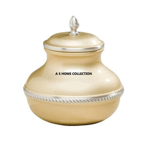 Brass New Design Golden Decorative Classic Style Adult Pet Brass and Funeral Box Keepsake Cremation <b>Urns</b> - Product Image 1