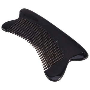 Water buffalo horn <b>hair</b> comb to gift your loved ones hand carved horn comb designer design for selling - Product Image 3