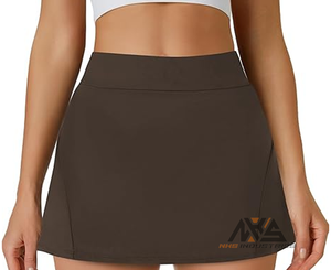 Short de golf athlétique taille haute 2 en 1 Short d'entraînement de tennis pour femme avec poches croisées Short de tennis taille haute - Product Image 1
