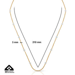 Collar de Cadena Religiosa con Diamantes en Oro Amarillo para Mujer, para Bodas - Product Image 5