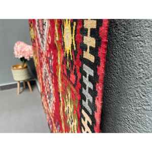 Alfombra Vintage de 4.1x6.1 pies, Alfombra Turca, Alfombra Persa Roja y Azul - Product Image 3