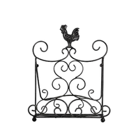 Porte-livres décoratif en métal fer forgé, support pour carnets en fil métallique, présentoir de bureau pour magazines au prix le plus bas