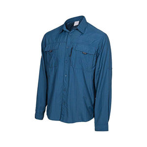 Chemise de pêche à manches convertibles pour hommes Chemise boutonnée ventilée pour l'extérieur Poches à fermeture éclair Protection UV Randonnée Voyage et camping - Product Image 4