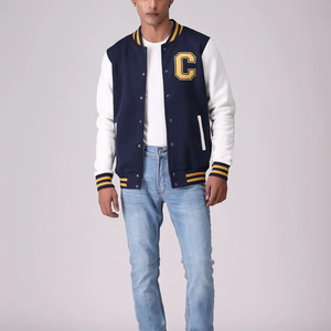 Chaquetas Varsity de Invierno para Hombre con Bordado, Cuello Alto, Logotipo Frontal Personalizado, 100% Transpirables, Alta Calidad, Precio al por Mayor - Product Image 4