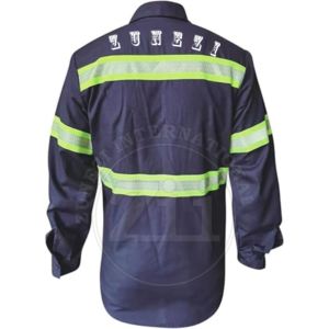Ropa DE TRABAJO Ropa de trabajo de seguridad reflectante Ropa de trabajo resistente al fuego FRC Monos de trabajo para hombre Camisa de soldadura FR resistente al fuego Algodón ligero - Product Image 2