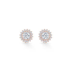<b>Rose</b> <b>Gold</b> Pearl <b>Stud</b> <b>Earrings</b> for Women-Trendy Religious Party Jewelry Gift - Product Image 3