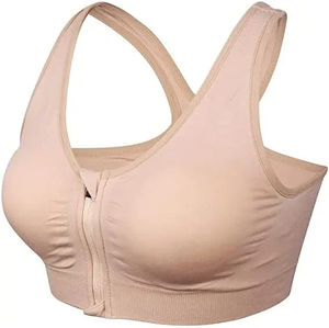Soutien-gorge de sport zippé de haute qualité pour dames, vêtements de sport à une épaule avec logo personnalisé, soutien-gorge sans couture unilatéral à bas prix - Product Image 2