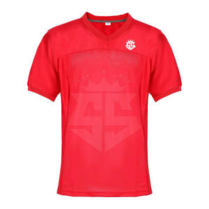 Dernier style, faible MOQ, maillot de football américain respirant à manches courtes, vêtements de sport pour hommes de haute qualité en vente - Product Image 1