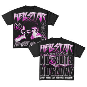 Camiseta Moderna de Algodón/Poliéster Grueso para Hombre |   Camiseta Extra Grande Ecológica con Estampado Personalizado para Estilo Urbano y Moda - Product Image 1