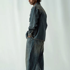 Nouvel article Chemise en jean avec impression de logo personnalisé pour hommes Vêtements décontractés Tenue tendance Vente en ligne Chemise en jean pour hommes fabriquée au Pakistan - Product Image 2