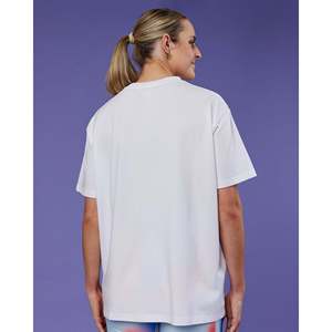 T-shirt en coton Unity Go-To FLX - Blanc - T-shirt en tricot surdimensionné arc-en-ciel pour femmes grandes tailles - Product Image 3