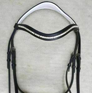 Bride à langer en cuir de cheval de qualité supérieure de haute qualité avec demi-muserolle Dernière conception Halter durable Prix compétitif pour l'équitation - Product Image 2