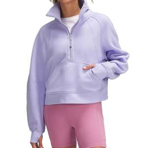 Sudadera con Capucha de Punto para Mujer, Color Gris Verde, 100% Algodón, Otoño Invierno 2026, Manga Larga, Cuello Redondo, Logotipo Frontal con Bordado 3D - Product Image 4