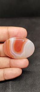 Cabujón de ágata con bandas naturales naranjas (modelo UDGEMS 138) de 5-8mm para equilibrio de energía de joyería hecha a mano a buen precio - Product Image 4