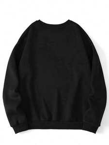 Classique noir surdimensionné femmes imprimé 100% coton Anti-rides respirant polaire pull à capuche confortable automne Streetwear personnalisé - Product Image 2