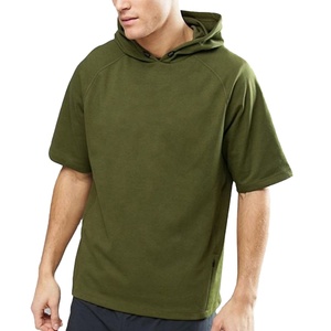 Sudaderas con Capucha de Manga Corta al por Mayor para Hombre, Ligeras, Transpirables, Teñidas, Ropa Casual Masculina 2026 - Product Image 1