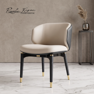 Chaise de restaurant contemporaine en cuir PU Keynes, siège de salle à manger rembourré moderne pour café, bistrot, hôtel, usage commercial - Product Image 1
