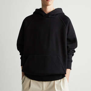 Sweat à capuche pour homme, manches régulières, streetwear d'hiver, lourd, imprimé, nouveau design, coton French Terry, poches latérales, uni, teinture unie - Product Image 6