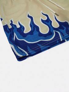 Pantalones cortos de cintura con cordón impreso por sublimación de la mejor calidad para hombres personalizables con patrón sólido de logotipo propio hecho en Pakistán - Product Image 6