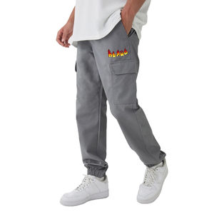 กางเกงสเวตแพนท์ผ้าแคนวาสหนานุ่มทรงขาบานสไตล์วินเทจฟอกสีคุณภาพสูงสำหรับผู้ชาย น้ำหนัก 450 GSM ผ้าฝ้าย 100% สไตล์ลำลอง - Product Image 1