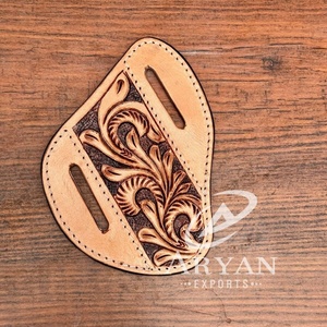 Recién llegado, cubierta de cuchillo de cuero con herramientas manuales de estilo occidental para exteriores, para cuchillo plegable, cubierta de cuchillo elegante - Product Image 1