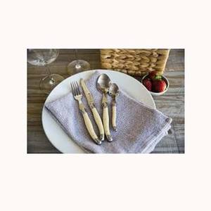 Pulido de espejo plateado de acero inoxidable con diseño curvo de hueso completo Tapa de extremo plateado Mango Cubiertos Vajilla - Product Image 1