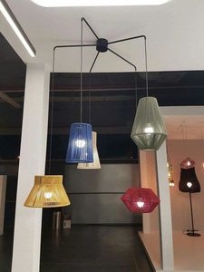 Abat-jour en jute coloré UNIQUE décoration de la maison en gros moins cher - Product Image 2