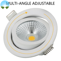 Meilleure vente de downlight super mince à angle réglable lumière tamisée à chaude pour salle d'exposition led spot à intensité variable encastré led downlight