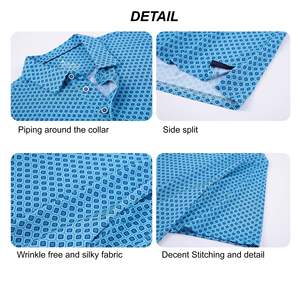 Piqué de algodón orgánico sostenible de manga corta Casual Piqué ropa personalizada Stand Collar Plus Size Mens Polos - Product Image 4