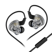 Écouteurs filaires KZ Dawn, design transparent, basses HiFi, moniteurs intra-auriculaires IEM avec micro pour jeux, studio, musique, sport