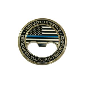 Abridor de Monedas Personalizado de Aleación de Zinc con Esmalte Suave, Diseño Moderno y Tradicional de Bombero, Troquelado e Impresión - Honor y Valentía Primero - Product Image 3