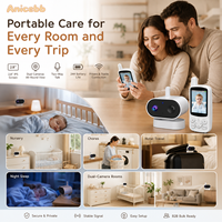 Caméra bébé sans fil sans WiFi, écran IPS 2,8 pouces, 720P HD, moniteur portable, longue autonomie 15H, prise en charge de plusieurs caméras